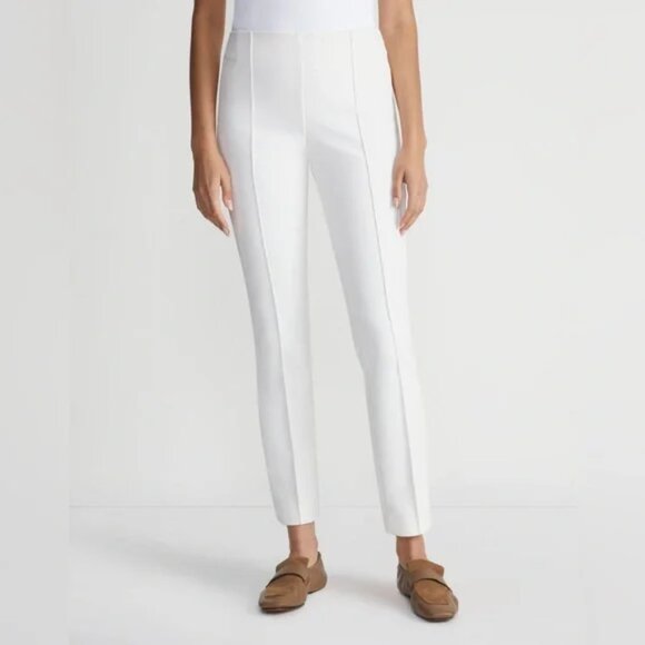 Lafayette 148 New York Pants - Lafayette 148 Acclaimed Stretch Gramercy Pants Ankle Plus Size 18W White